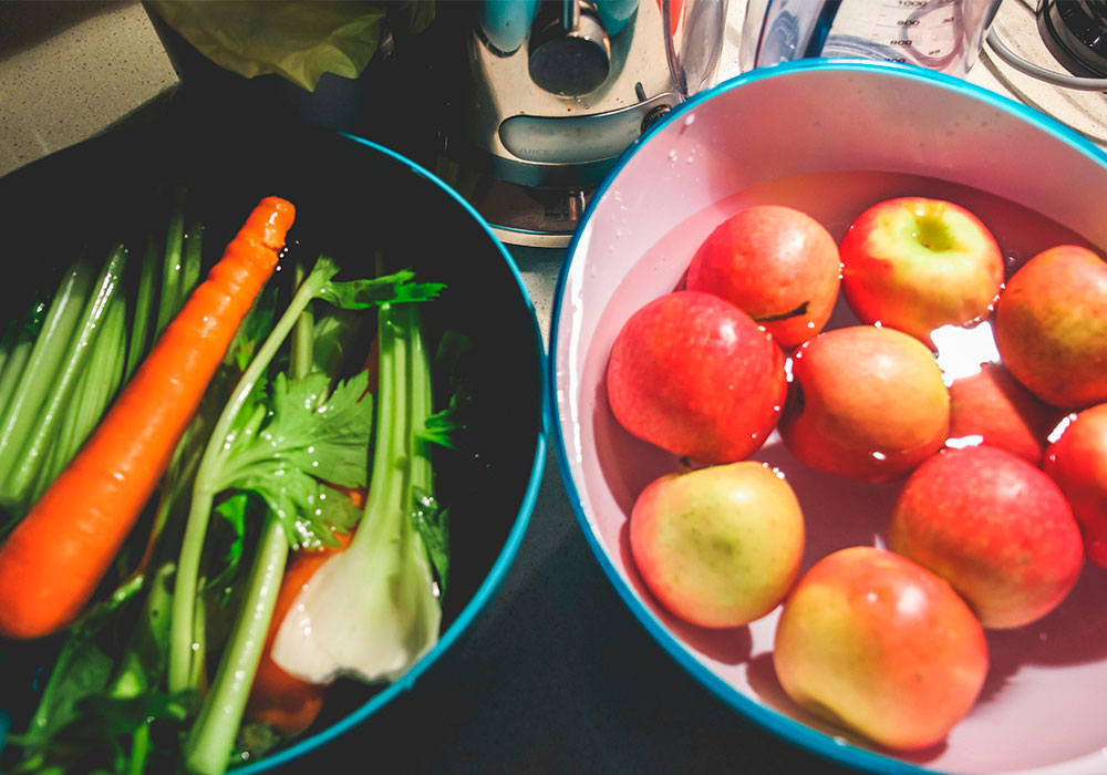 Amukina evita los gérmenes de frutas y verduras